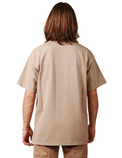T-SHIRT UOMO CALIFORNIA POSH BEIGE GIROCOLLO IN COTONE