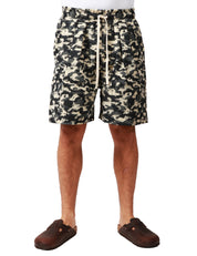 BERMUDA UOMO CALIFORNIA POSH BLACK/GOLD CAMOUFLAGE CON COULISSE E PINCES DAVANTI