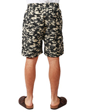 BERMUDA UOMO CALIFORNIA POSH BLACK/GOLD CAMOUFLAGE CON COULISSE E PINCES DAVANTI