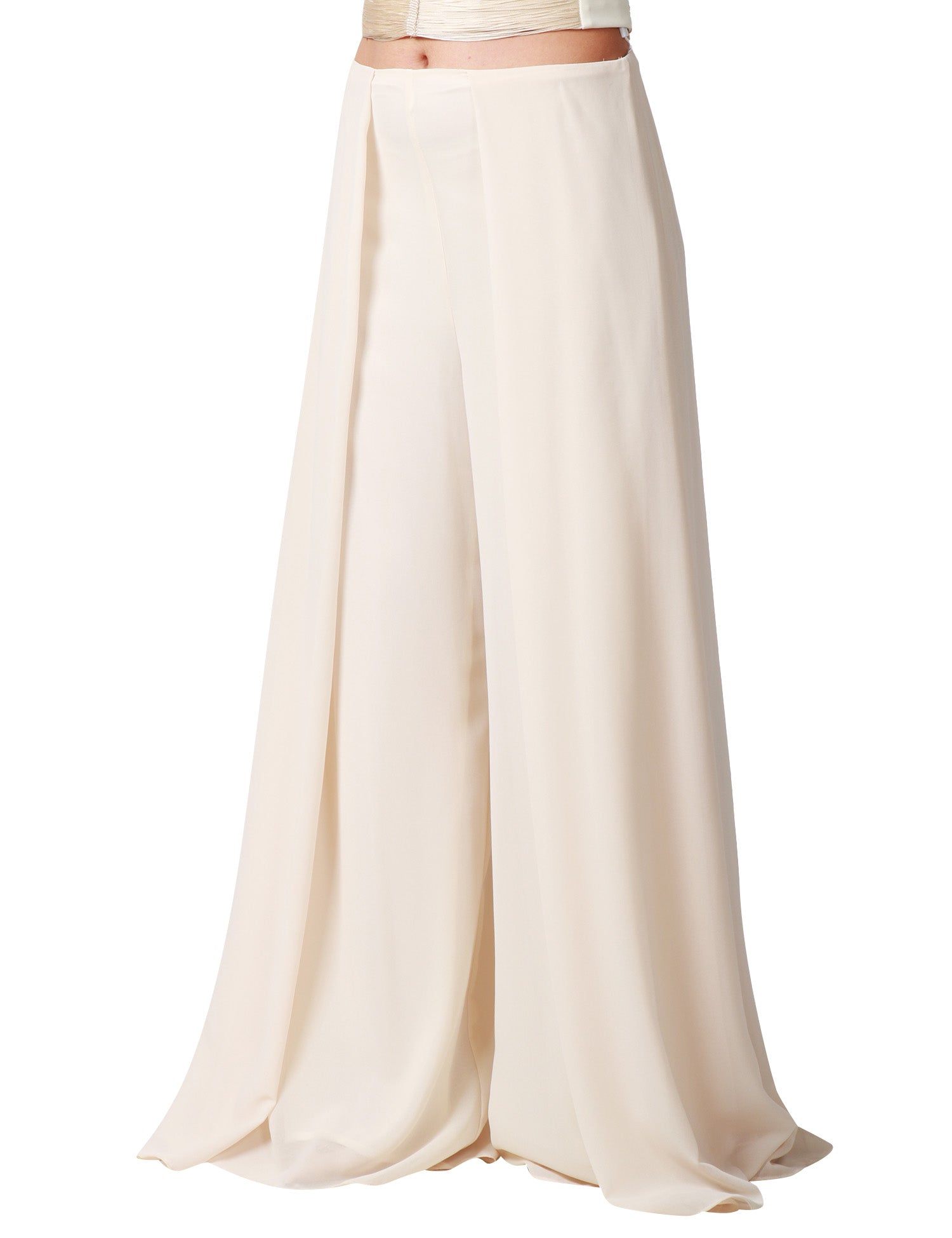 COMPLETO DONNA CARLA RUIZ BIANCO TOP E PANTALONE AMPIO