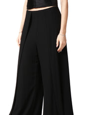 COMPLETO DONNA CARLA RUIZ NERO TOP E PANTALONE PALAZZO