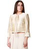 Giacca chanel donna carla ruiz bianca con motivo di frange