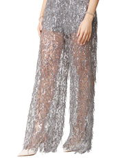 TUTA DONNA CARLA RUIZ ARGENTO CON PAILLETTES ALL OVER E SCOLLO A V PROFONDO