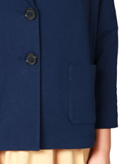 GIACCA CABAN DONNA CIRCOLO BLU IN FELPA DI COTONE CON TASCHE APPLICATE DAVANTI