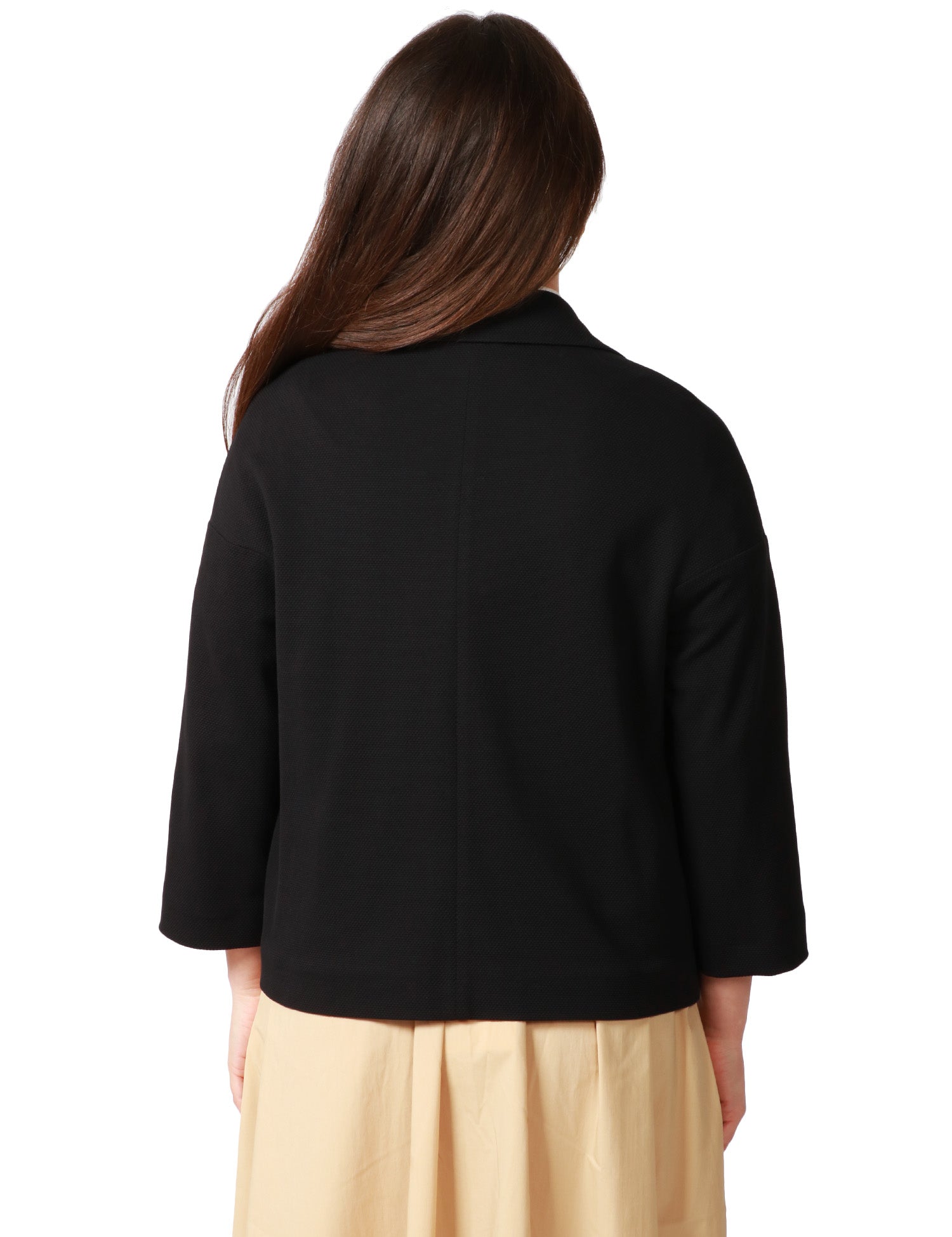 GIACCA CABAN DONNA CIRCOLO NERA IN TESSUTO OXFORD CON MANICA 7/8