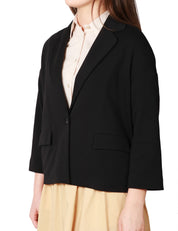 GIACCA CABAN DONNA CIRCOLO NERA IN TESSUTO OXFORD CON MANICA 7/8