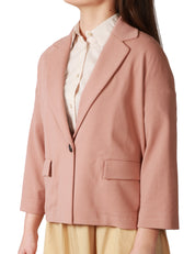 GIACCA CABAN DONNA CIRCOLO TERRACOTTA IN TESSUTO OXFORD CON MANICA 7/8