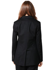GIACCA BLAZER DONNA CIRCOLO NERA MONOPETTO IN JERSEY