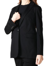 GIACCA BLAZER DONNA CIRCOLO NERA MONOPETTO IN JERSEY