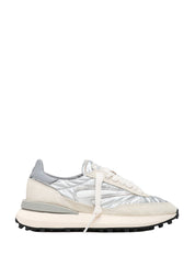 SCARPPA DONNA D.A.T.E. ATHLETA SILVER IN PELLE E NYLON CON SUOLA DENTELLATA DA RUNNING