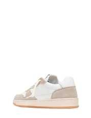 SCARPA UOMO D.A.T.E. COURT 2.0 VINTAGE CALF BIANCO/CREMA IN PELLE CON DETTAGLI IN SUEDE
