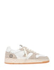Scarpa uomo d.a.t.e. court 2.0 vintage calf bianco/crema in pelle con dettagli in suede