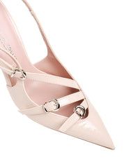 SCARPA CHANEL DONNA DIVINE FOLLIE NUDO IN VERNICE CON CINTURINI