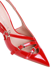 SCARPA CHANEL DONNA DIVINE FOLLIE ROSSA IN VERNICE CON CINTURINI