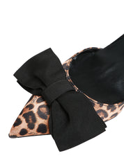 SCARPA CHANEL DONNA DIVINE FOLLIE MACULATA IN RASO CON FIOCCO APPLICATO