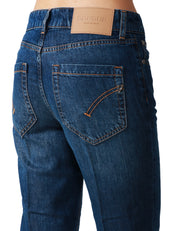 JEANS DONNA DONDUP KOONS LAVAGGIO SCUROA GAMBA STRETTA CON BOTTONI GIOIELLO