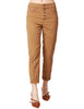 Pantalone donna dondup koon tabacco alla caviglia con bottoniera gioiello