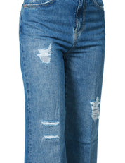 JEANS DONNA DONDUP AMBER LAVAGGIO MEDIO WIDE LEG CON RAMMENDI
