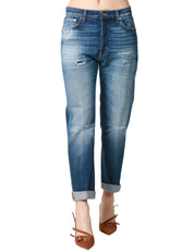 JEANS DONNA DONDUP ICON LAVAGGIO MEDIO CON RAMMENDI REGULAR FIT