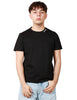 T-shirt uomo dondup nera girocollo con scritta logo sul lo scollo