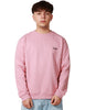 Felpa uomo dondup girocollo rosa con stampa logo sul petto