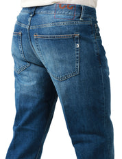 JEANS UOMO DONDUP BRAY LAVAGGIO MEDIO CON LEGGERO EFFETTO SLAVATO 5 TASCHE REGULAR FIT