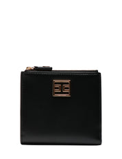 PORTAFOGLI DONNA ELISABETTA FRANCHI NERO IN PELLE SINTETICA CON PLACCA LOGO DORATA