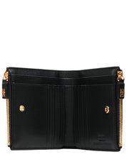 PORTAFOGLI DONNA ELISABETTA FRANCHI NERO IN PELLE SINTETICA CON PLACCA LOGO DORATA