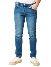 JEANS UOMO ENRE AMIS LAVAGGIO MEDIO ALLA CAVIGLIA 5 TASCHE CON TK AMERICA