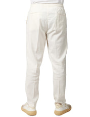 PANTALONE UOMO ENTRE AMIS PANTATUTA BIANCO CON ELASTICO IN VITA