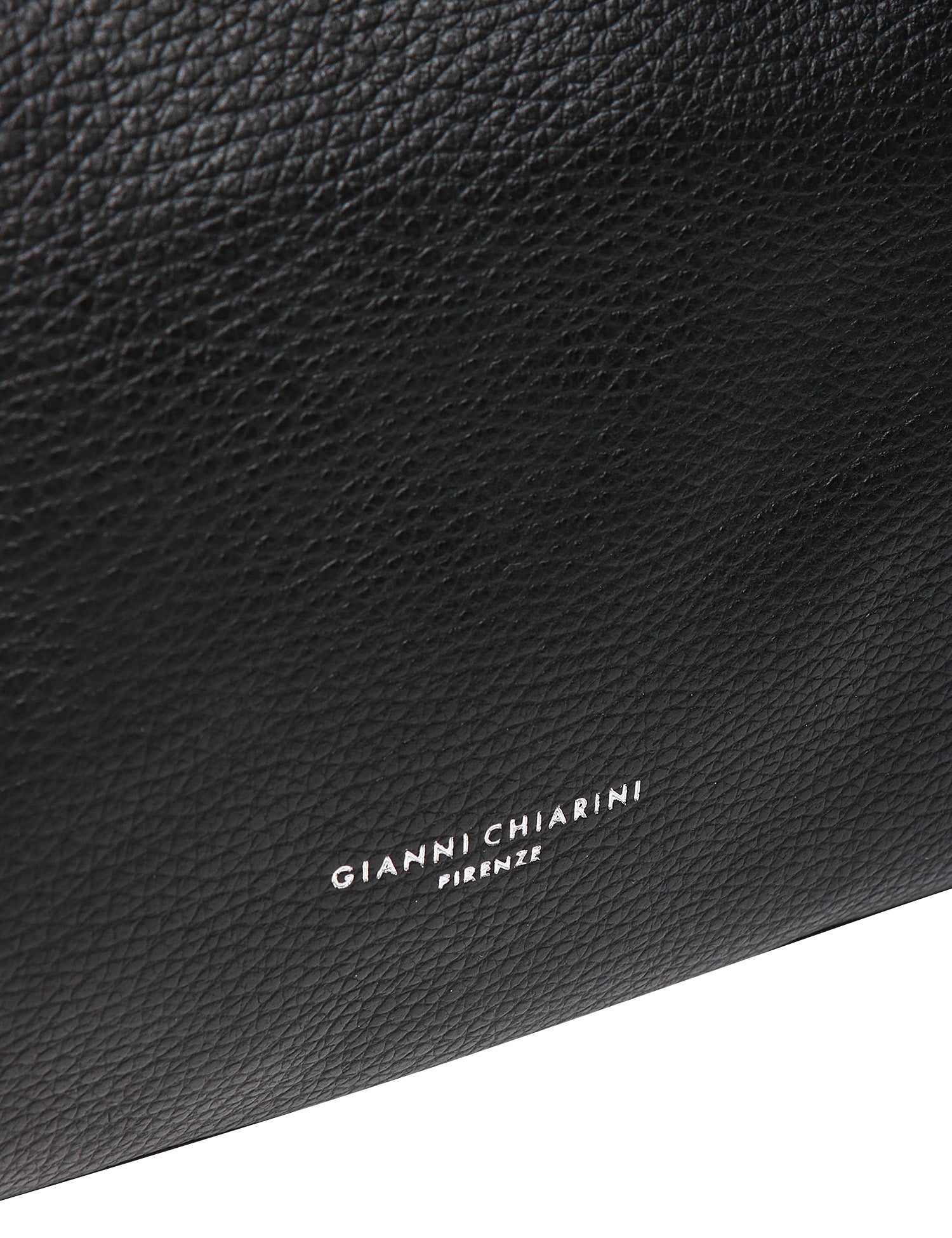 BORSA CLUTCH DONNA GIANNI CHIARINI HERMY NERA IN PELLE DOUBLE GRANA MAXI CON ZIP