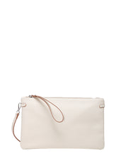 BORSA CLUTCH DONNA GIANNI CHIARINI HERMY MARBLE IN PELLE DOUBLE GRANA MAXI CON ZIP