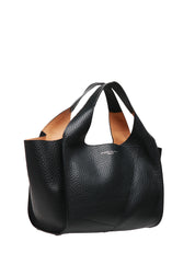 BORSA SHOPPING DONNA GIANNI CHIARINI EUFORIA NERA IN PELLE DOUBLE GRANA MAXI CON TRACOLLA REMOVIBILE