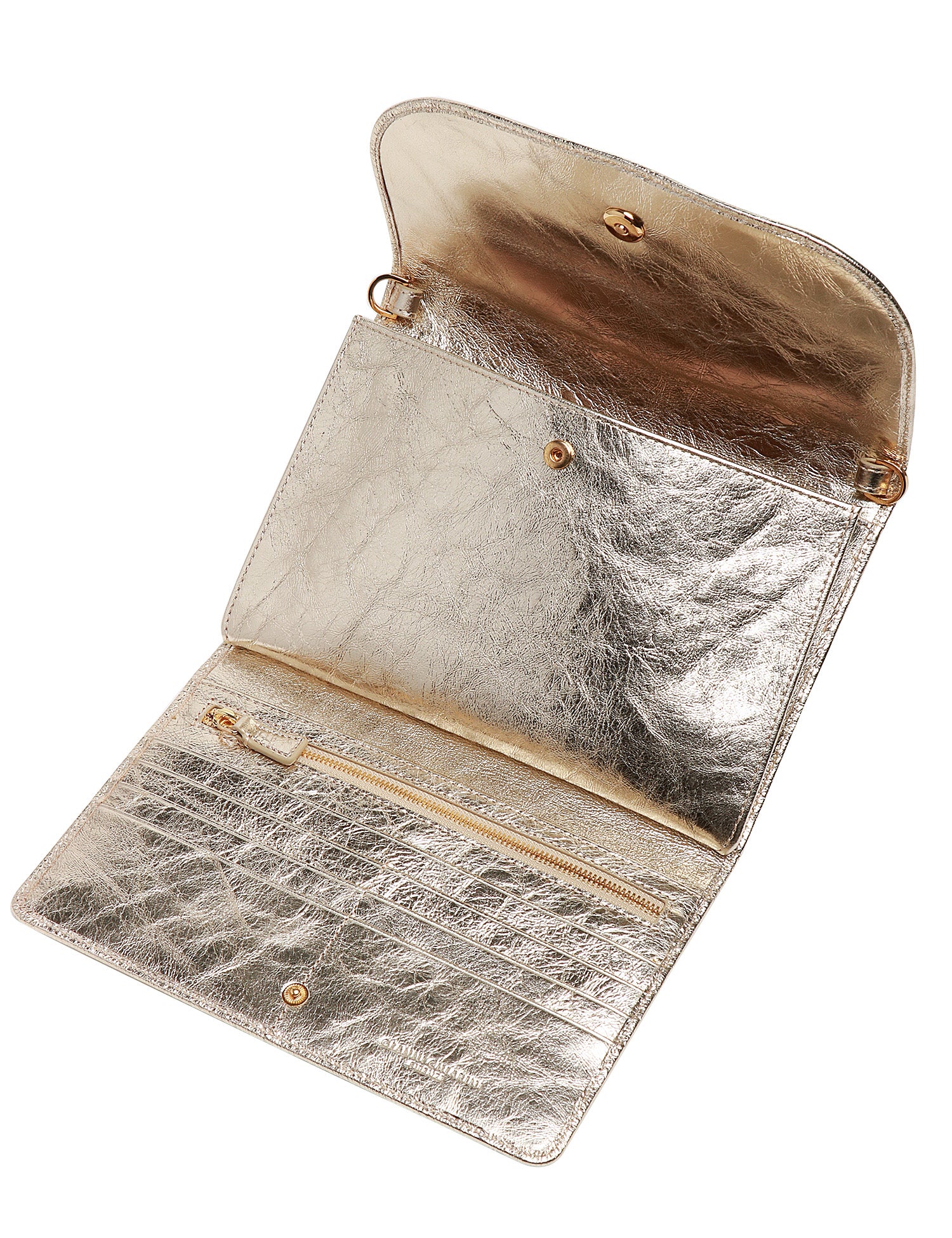 BORSA DONNA GIANNI CHIARINI ISA PLATINO IN PELLE LAMINATA CON PATTA