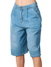 BERMUDA DONNA GOD SAVE DENIM FRESIA LAVAGGIO MEDIO CON PENCES DAVANTI