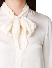 CAMICIA DONNA HAVEONE BURRO CON FUSCIACCA AL COLLO