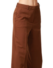 PANTALONE DONNA HAVEONE MORO A VITA ALTA CON GAMBA A PALAZZO