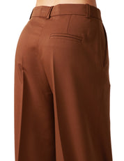 PANTALONE DONNA HAVEONE MORO A VITA ALTA CON GAMBA A PALAZZO
