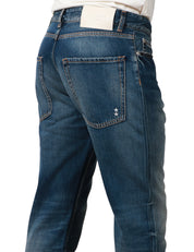 JEANS UOMO ICON DENIM JOSH LAVAGGIO SCURO CON EFFETTO VINTAGE A GAMBA STRETTA