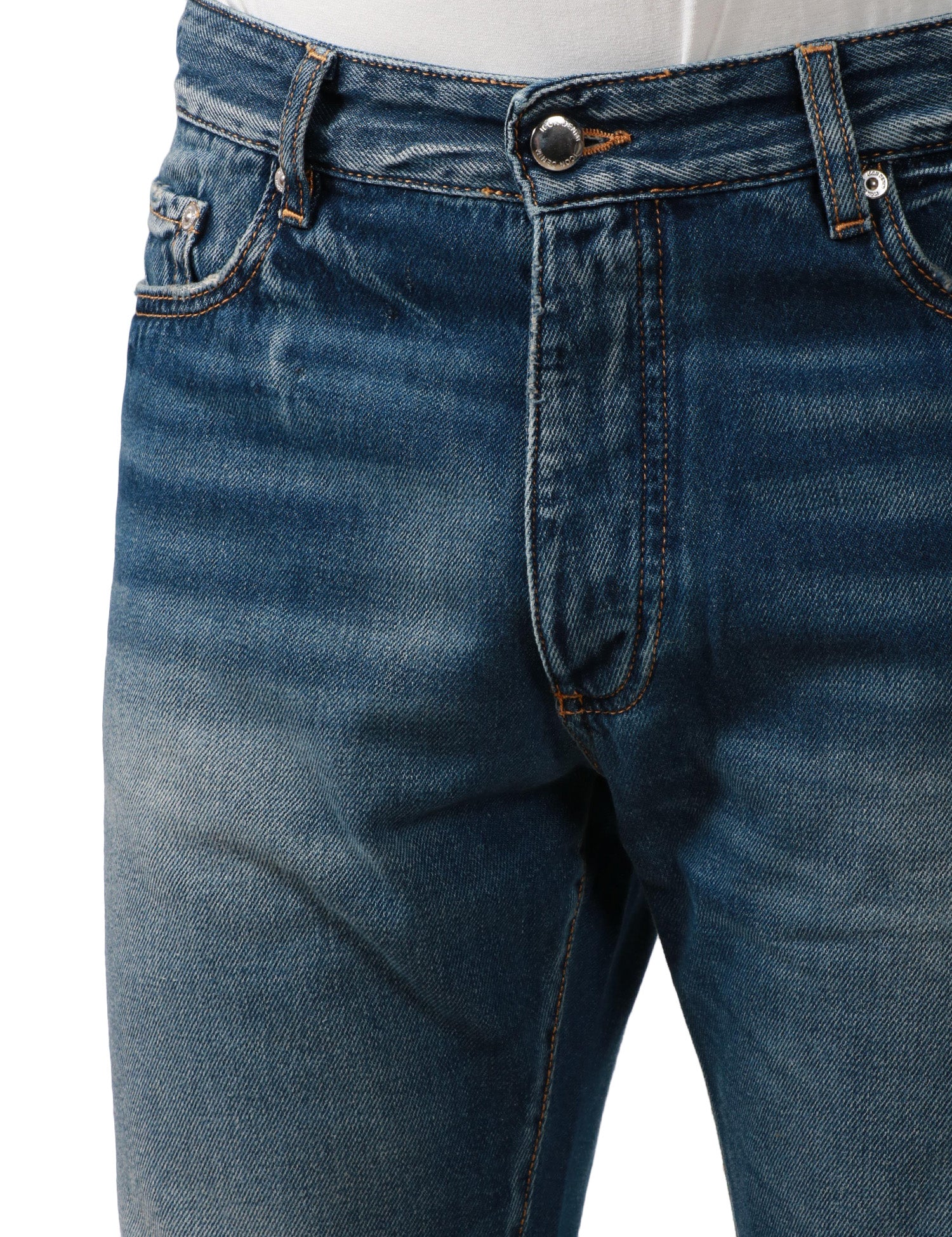 JEANS UOMO ICON DENIM JOSH LAVAGGIO SCURO CON EFFETTO VINTAGE A GAMBA STRETTA