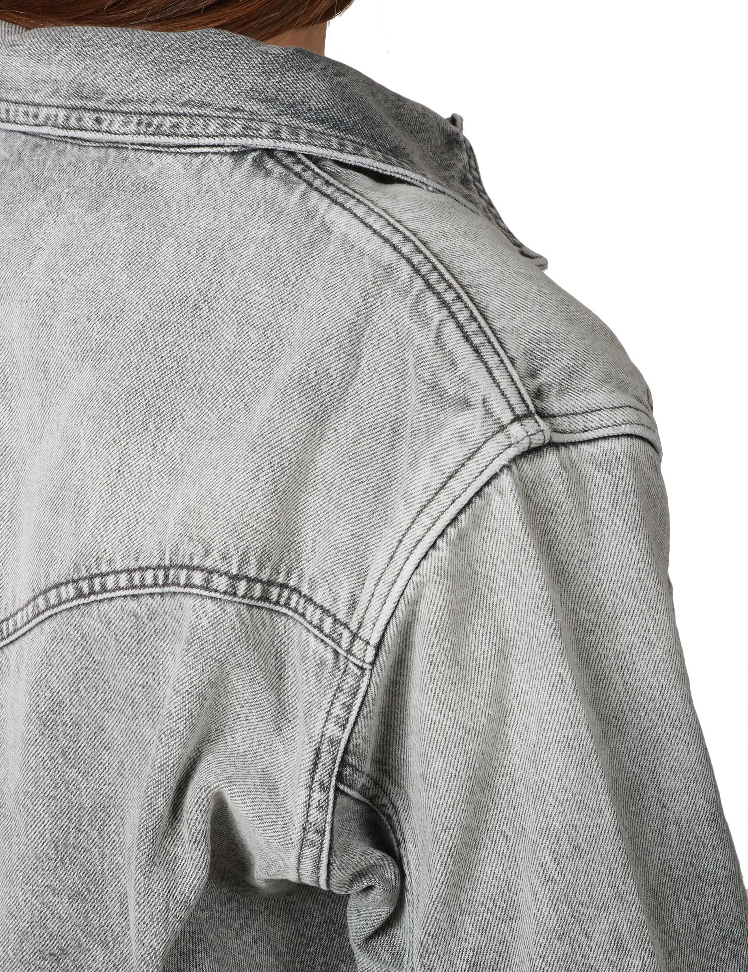 CAMICIA DONNA ICON DENIM NORAH GREY DENIM CON TASCHE ON PATTE SUL PETTO