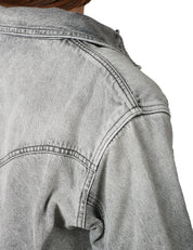 CAMICIA DONNA ICON DENIM NORAH GREY DENIM CON TASCHE ON PATTE SUL PETTO
