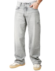 JEANS UOMO ICON DENIM GREY DENIM A GAMBA DRITTA E LARGA