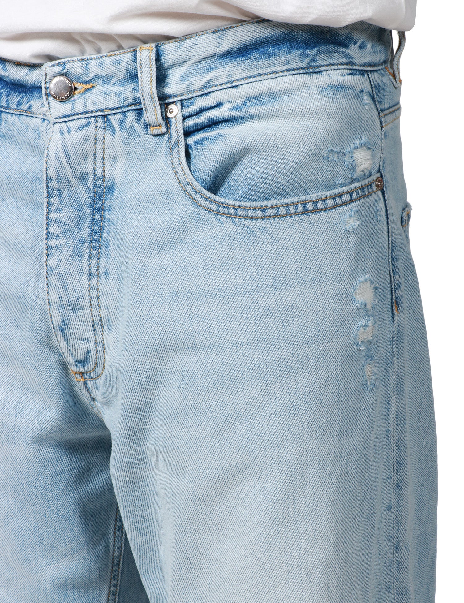 JEANS UOMO ICON DENIM WILL LAVAGGIO CHIARO A GAMBA LARGA
