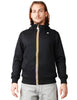 Giubbino uomo k-way rainer black in scuba leggero con cappuccio e zip