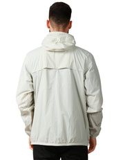 GIUBBINO UOMO K-WAY LE VRAI 4.0 CLAUDE BEIGE IN TESSUTO MICRO RIPSTOP IMPERMEABILE CON ZIP E CAPPUCCIO