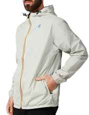 GIUBBINO UOMO K-WAY LE VRAI 4.0 CLAUDE BEIGE IN TESSUTO MICRO RIPSTOP IMPERMEABILE CON ZIP E CAPPUCCIO
