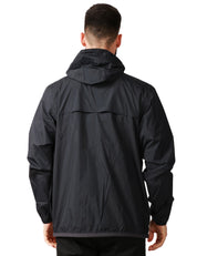 GIUBBINO UOMO K-WAY LE VRAY 4.0 CLAUDE BLACK IN TESSUTO MICRO RIPSTOP IMPERMEABILE CON CAPPUCCIO E ZIP