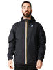 Giubbino uomo k-way le vray 4.0 claude black in tessuto micro ripstop impermeabile con cappuccio e zip
