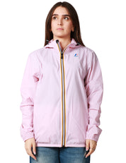 GIUBBINO DONNA K-WAY LE VRAI CLAUDE 4.0 ROSA IN TESSUTO MICRO RIPSTOP IMPERMEABILE CON ZIP E CAPPUCCIO